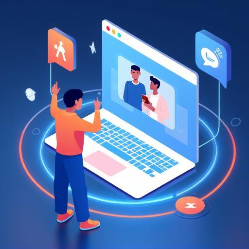 Graphic representing joining an online event